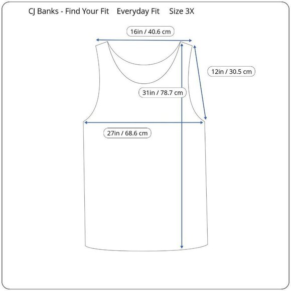 CJ BANKS Find Your Fit Everyday Fit Tank Top Womens Sz 3X Pink Cotton Modal NEW - Picture 3 of 5